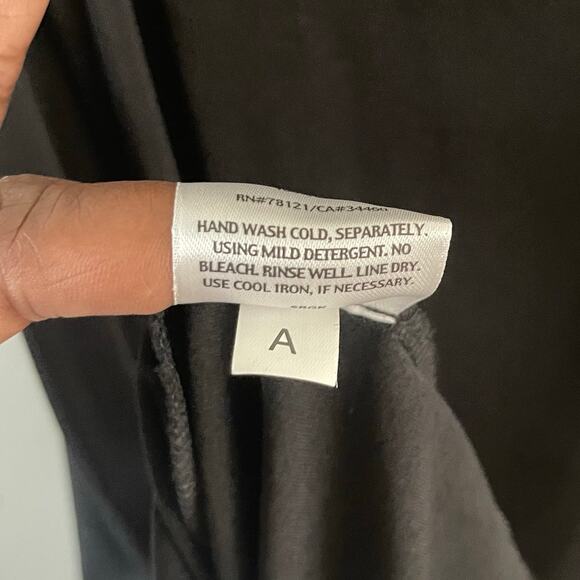 Eileen Fisher Stretch Silk Jersey Scoop Neck Tank Top Womens XS Black - Picture 5 of 8